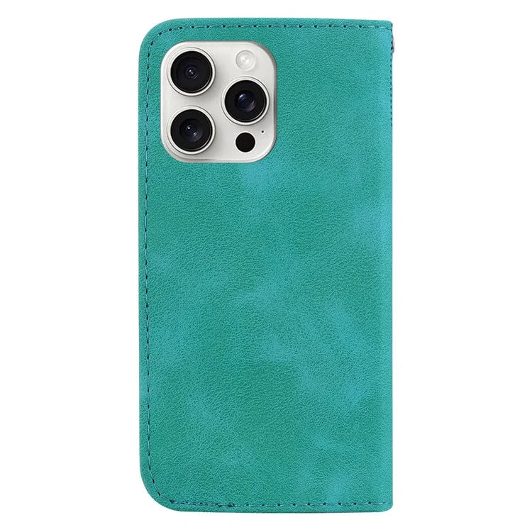 For iPhone 16 Pro Case 7-Shaped Pattern Leather Shockproof Phone Cover