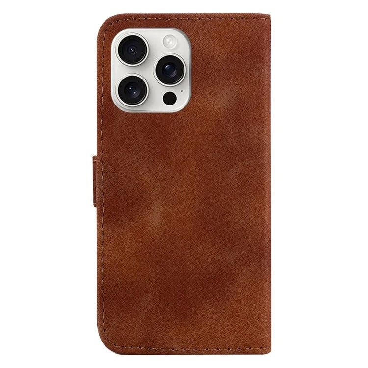 For iPhone 16 Pro Case 7-Shaped Pattern Leather Shockproof Phone Cover