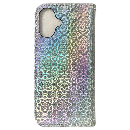 For iPhone 16 Plus Case Dazzling Flower Anti-Drop Leather Phone Cover