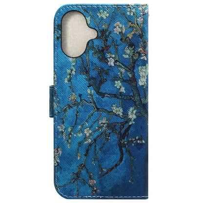 For iPhone 16 Plus Wallet Case Pattern Print Leather Phone Cover