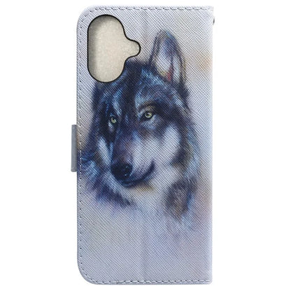 For iPhone 16 Plus Wallet Case Pattern Print Leather Phone Cover