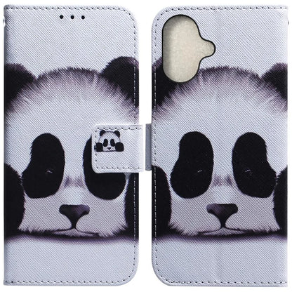 For iPhone 16 Plus Wallet Case Pattern Print Leather Phone Cover
