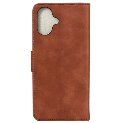 For iPhone 16 Plus Case Solid Color PU Leather Stand Phone Cover