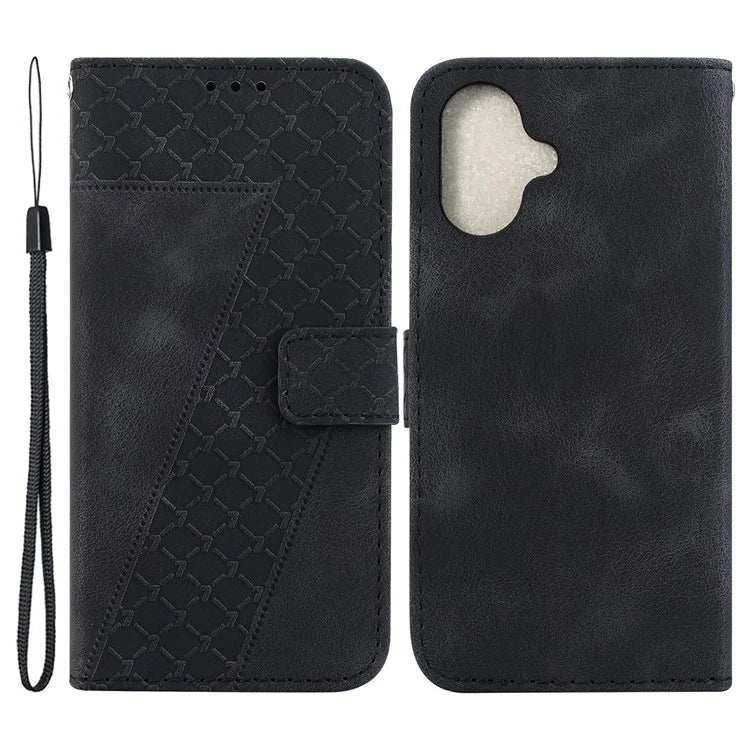 For iPhone 16 Plus Case 7-Shaped Pattern Leather Shockproof Phone Cover