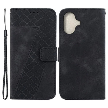 For iPhone 16 Plus Case 7-Shaped Pattern Leather Shockproof Phone Cover