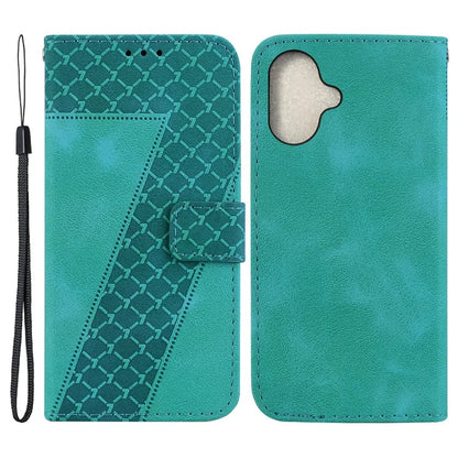 For iPhone 16 Plus Case 7-Shaped Pattern Leather Shockproof Phone Cover