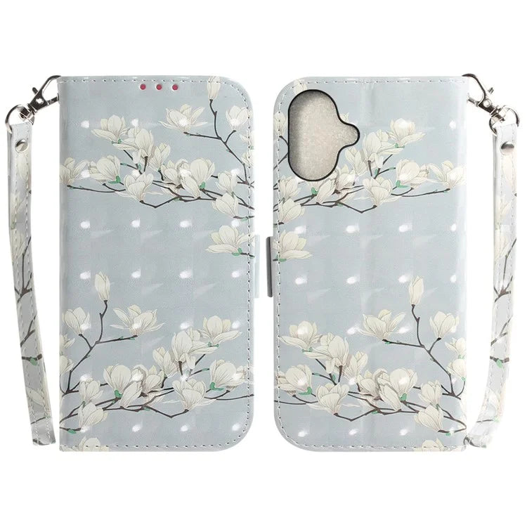 For iPhone 16 Plus Wallet Case 3D Pattern Print Leather Phone Cover