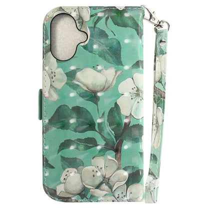 For iPhone 16 Plus Wallet Case 3D Pattern Print Leather Phone Cover