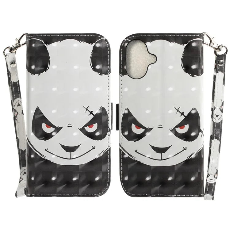 For iPhone 16 Plus Wallet Case 3D Pattern Print Leather Phone Cover