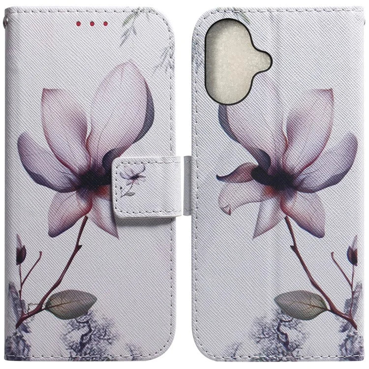 For iPhone 16 Wallet Case Pattern Print Leather Phone Cover