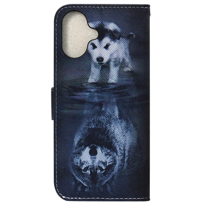 For iPhone 16 Wallet Case Pattern Print Leather Phone Cover