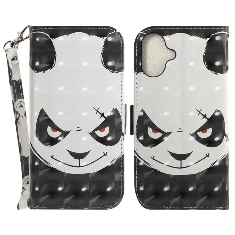 For iPhone 16 Case 3D Pattern Print Leather Flip Wallet Phone Cover
