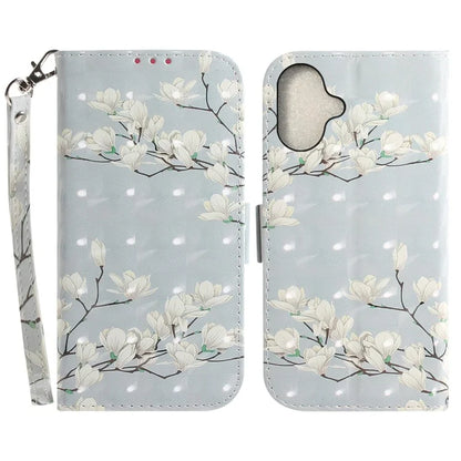 For iPhone 16 Case 3D Pattern Print Leather Flip Wallet Phone Cover