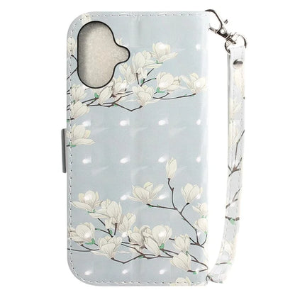 For iPhone 16 Case 3D Pattern Print Leather Flip Wallet Phone Cover