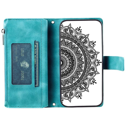 Style 006 For Xiaomi 14T Phone Case Mandala Flower Pattern PU Leather Zipper Wallet Stand Cover