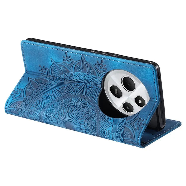 Style 010 For Xiaomi Redmi 14C 4G Wallet Stand Case Imprinted Leather Phone Cover