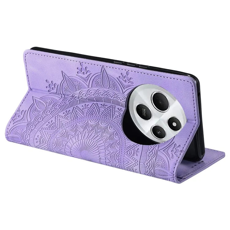 Style 010 For Xiaomi Redmi 14C 4G Wallet Stand Case Imprinted Leather Phone Cover