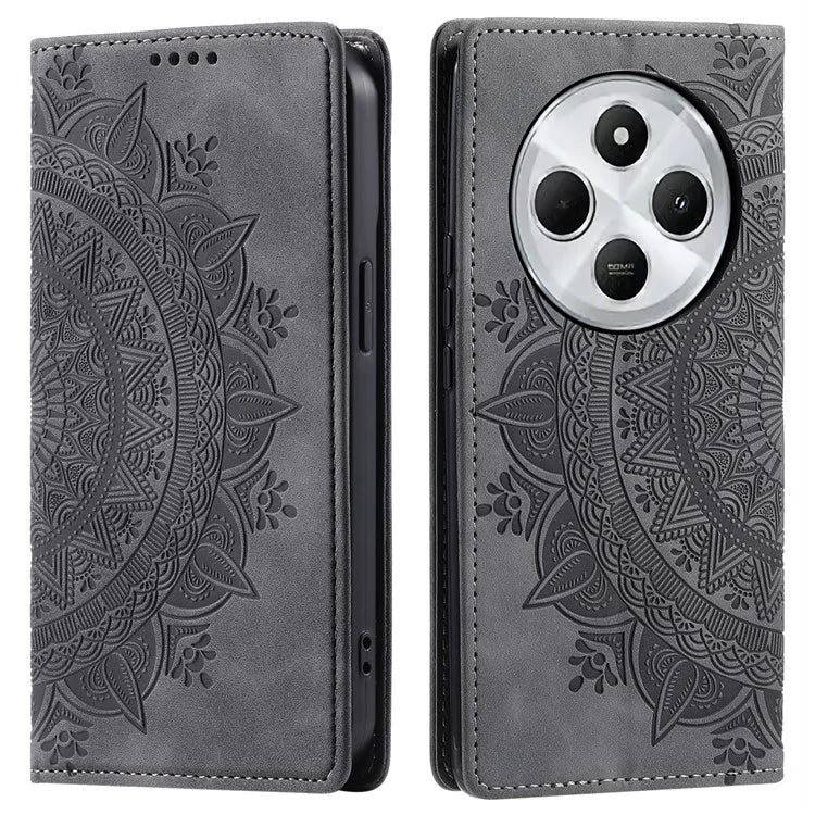 Style 010 For Xiaomi Redmi 14C 4G Wallet Stand Case Imprinted Leather Phone Cover