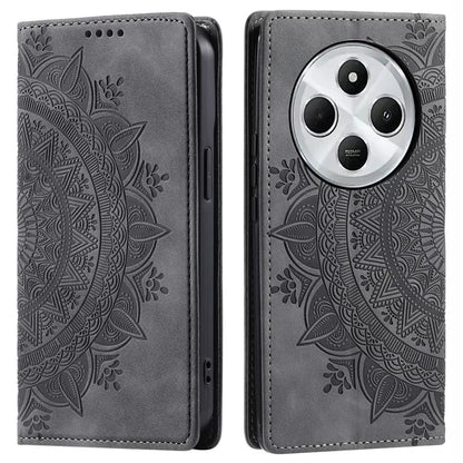 Style 010 For Xiaomi Redmi 14C 4G Wallet Stand Case Imprinted Leather Phone Cover