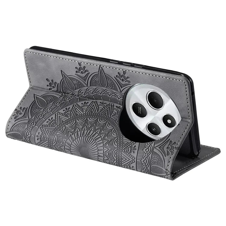 Style 010 For Xiaomi Redmi 14C 4G Wallet Stand Case Imprinted Leather Phone Cover