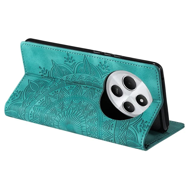 Style 010 For Xiaomi Redmi 14C 4G Wallet Stand Case Imprinted Leather Phone Cover