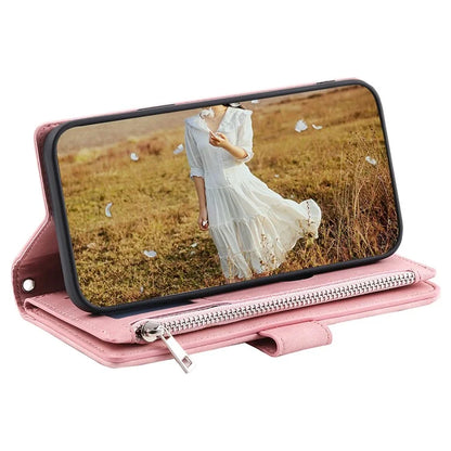 Style 005 For Xiaomi Redmi 14C 4G Zipper Wallet Case Rhombus Stitching Line PU Leather Phone Cover