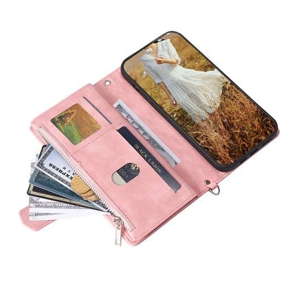 Style 005 For Xiaomi Redmi 14C 4G Zipper Wallet Case Rhombus Stitching Line PU Leather Phone Cover