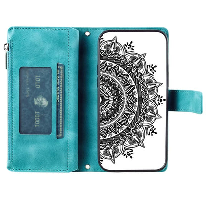 Style 006 For Xiaomi Redmi 14C 4G Case Mandala Flower Pattern PU Leather Zipper Wallet Phone Cover