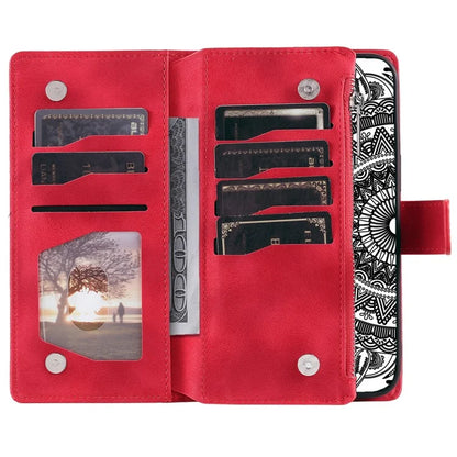 Style 006 For Xiaomi Redmi 14C 4G Case Mandala Flower Pattern PU Leather Zipper Wallet Phone Cover