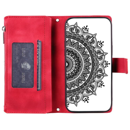 Style 006 For Xiaomi Redmi 14C 4G Case Mandala Flower Pattern PU Leather Zipper Wallet Phone Cover