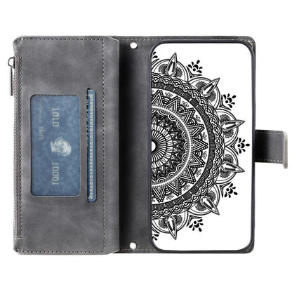 Style 006 For Xiaomi Redmi 14C 4G Case Mandala Flower Pattern PU Leather Zipper Wallet Phone Cover