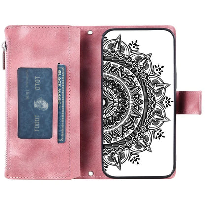 Style 006 For Xiaomi Redmi 14C 4G Case Mandala Flower Pattern PU Leather Zipper Wallet Phone Cover