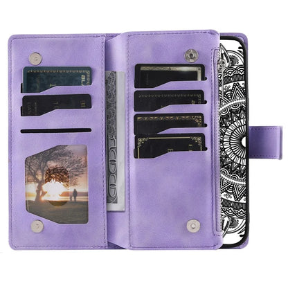 Style 006 For Xiaomi Redmi 14C 4G Case Mandala Flower Pattern PU Leather Zipper Wallet Phone Cover