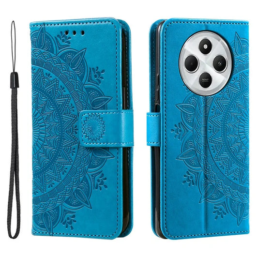 For Xiaomi Redmi 14C 4G Stand Case Imprinted Totem PU Leather Wallet Phone Cover