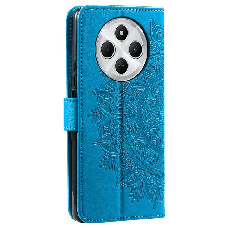 For Xiaomi Redmi 14C 4G Stand Case Imprinted Totem PU Leather Wallet Phone Cover