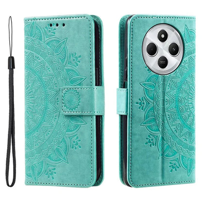 For Xiaomi Redmi 14C 4G Stand Case Imprinted Totem PU Leather Wallet Phone Cover