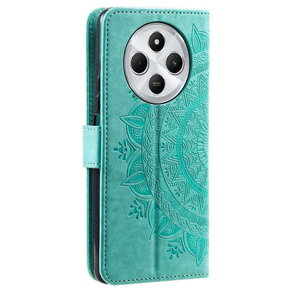 For Xiaomi Redmi 14C 4G Stand Case Imprinted Totem PU Leather Wallet Phone Cover