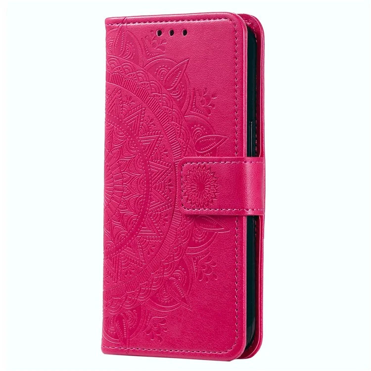 For Xiaomi Redmi 14C 4G Stand Case Imprinted Totem PU Leather Wallet Phone Cover