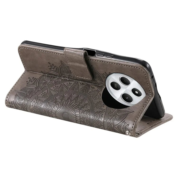 For Xiaomi Redmi 14C 4G Stand Case Imprinted Totem PU Leather Wallet Phone Cover