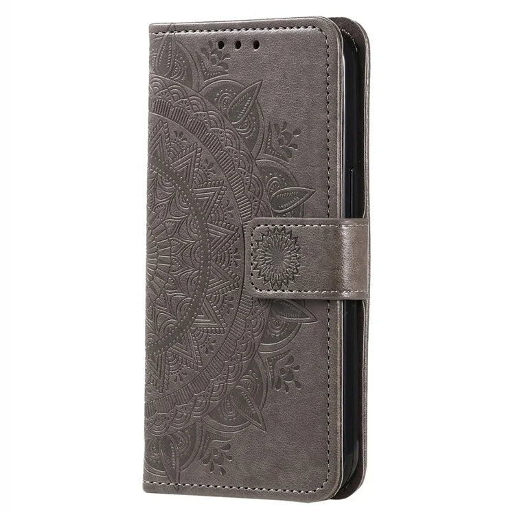 For Xiaomi Redmi 14C 4G Stand Case Imprinted Totem PU Leather Wallet Phone Cover