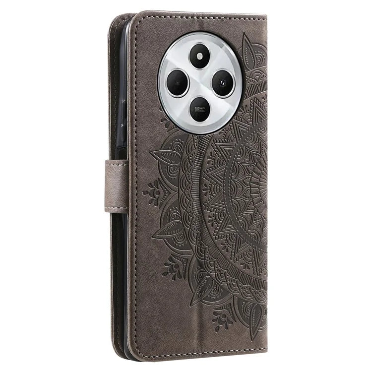 For Xiaomi Redmi 14C 4G Stand Case Imprinted Totem PU Leather Wallet Phone Cover