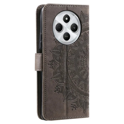 For Xiaomi Redmi 14C 4G Stand Case Imprinted Totem PU Leather Wallet Phone Cover