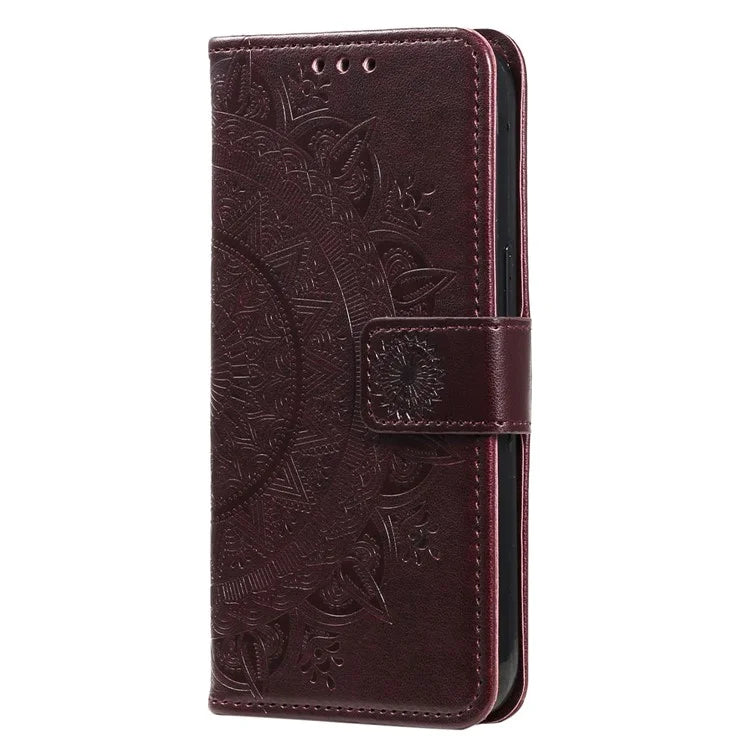 For Xiaomi Redmi 14C 4G Stand Case Imprinted Totem PU Leather Wallet Phone Cover