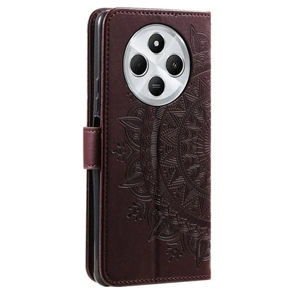 For Xiaomi Redmi 14C 4G Stand Case Imprinted Totem PU Leather Wallet Phone Cover
