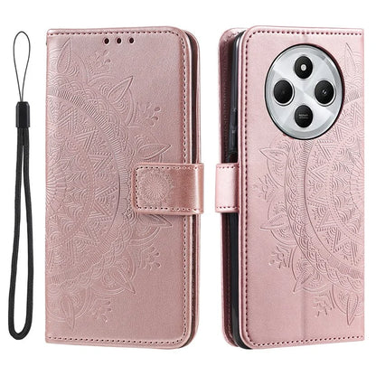 For Xiaomi Redmi 14C 4G Stand Case Imprinted Totem PU Leather Wallet Phone Cover