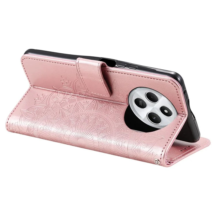 For Xiaomi Redmi 14C 4G Stand Case Imprinted Totem PU Leather Wallet Phone Cover
