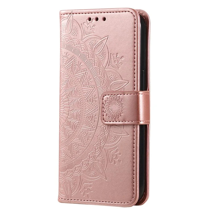 For Xiaomi Redmi 14C 4G Stand Case Imprinted Totem PU Leather Wallet Phone Cover