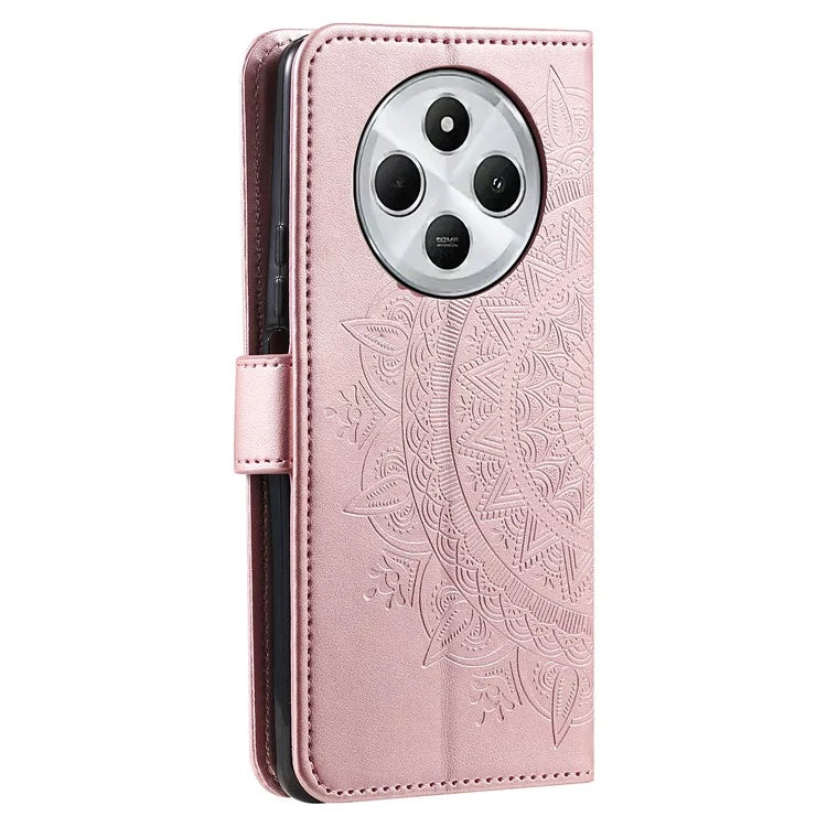 For Xiaomi Redmi 14C 4G Stand Case Imprinted Totem PU Leather Wallet Phone Cover