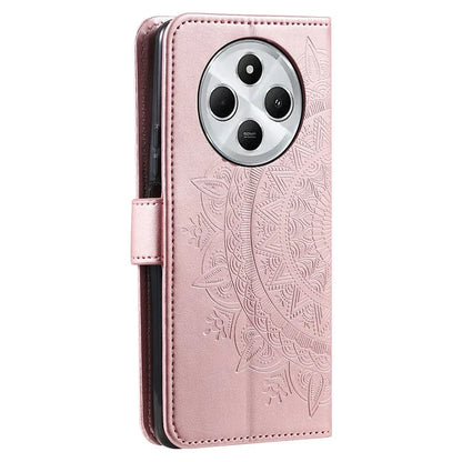 For Xiaomi Redmi 14C 4G Stand Case Imprinted Totem PU Leather Wallet Phone Cover