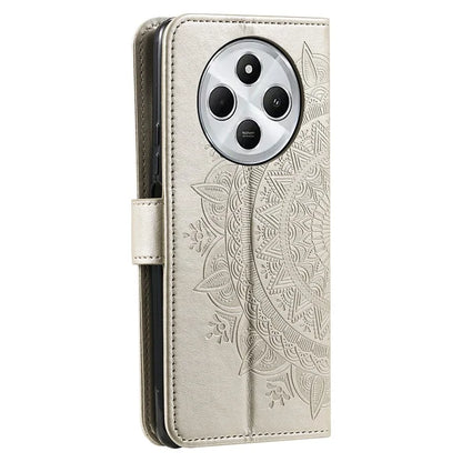 For Xiaomi Redmi 14C 4G Stand Case Imprinted Totem PU Leather Wallet Phone Cover